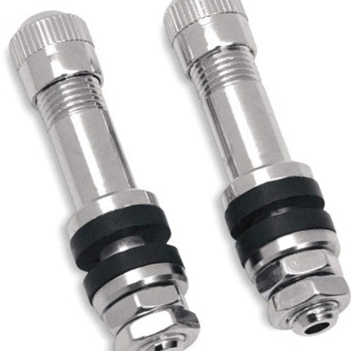 Drag Specialties 0360-0009 Chrome Metal Valve Stems for 0.24" Rim Hole Tubeless