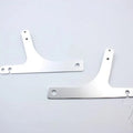 V-Twin 50-0826 Chrome Sissy Bar Side Plates for Passenger Backrest Dyna 96-05
