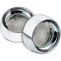 Kuryakyn 2107 Deep-Dish Bezels Chrome/Smoke Lens for Harley Deuce Style Signals