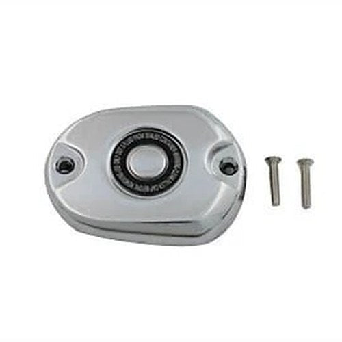 V-Twin 23-9263 Chrome Handlebar Master Cylinder Lid Cover for Sportster 04-06