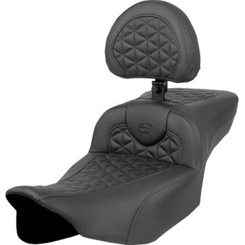 Saddlemen RoadSofa Seat Extended Reach with Backrest Tri Gripper for 23-25