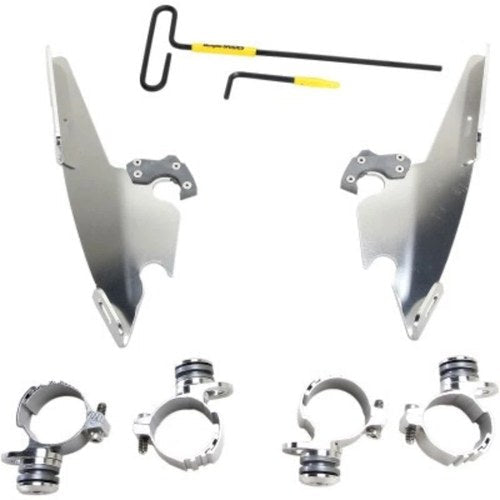 Memphis Shades Fats/Slim Polished Mounting Kit Harley Sportster Superlow 11-19