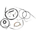 LA Choppers LA-8110KT2A-13B Black Vinyl Braided Handlebar Cable/Brake Line Kit