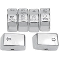 Drag Specialties 0616-0190 Chrome Switch Button Covers - Dyna Softail Sportster