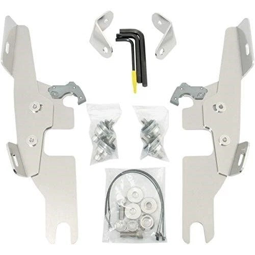 Memphis Shades Polished Batwing Fairing Mounting Kit Harley Switchback Fld 12-16