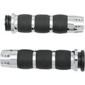 Avon Grips AIR-93-GAT Chrome Gatlin Velvet Air Hand Grips for 1" Cable Op Harley