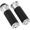 Arlen Ness 07-328 Chrome Fusion Beveled Hand Grips for Harley Electronic Tbw