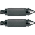 Avon FP-CC-86-ANO-SP Black Custom Spike Footpegs for Harley Male Mount