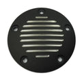 V-Twin 42-1145 Black Grooved Polished Timer Points Cover for Harley Twin Cam