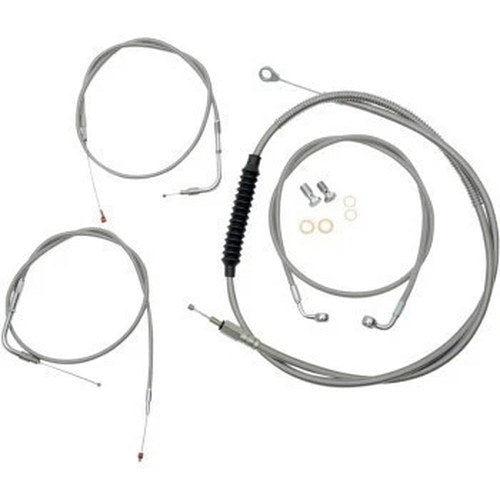LA Choppers LA-8100KT-13 Stainless Braided Handlebar Cable/Brake Line Kit