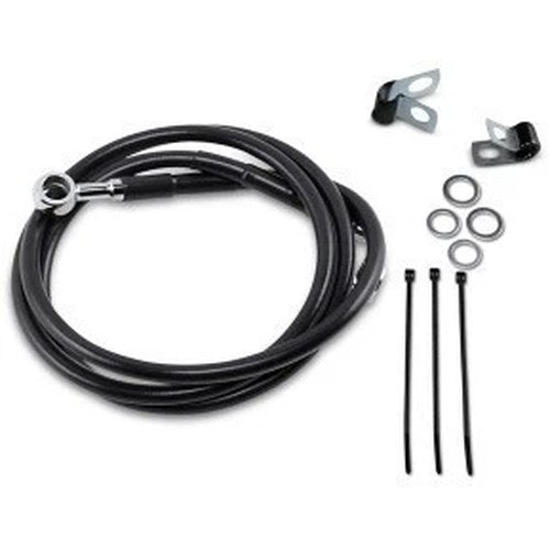 Drag Specialties 1741-2582 Extended Length +4" Black Vinyl Brake Line Kit