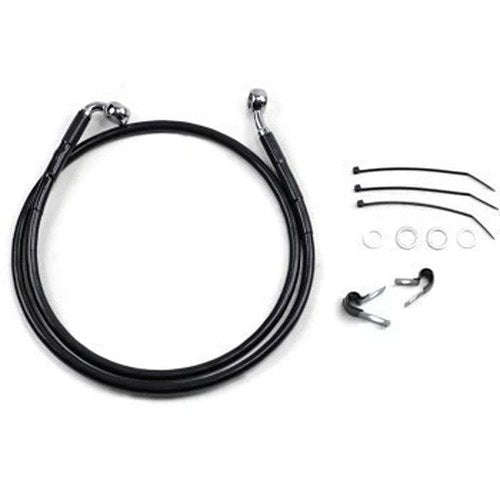 Drag Specialties 1741-2558 Extended Length Black Vinyl Brake Line Kit