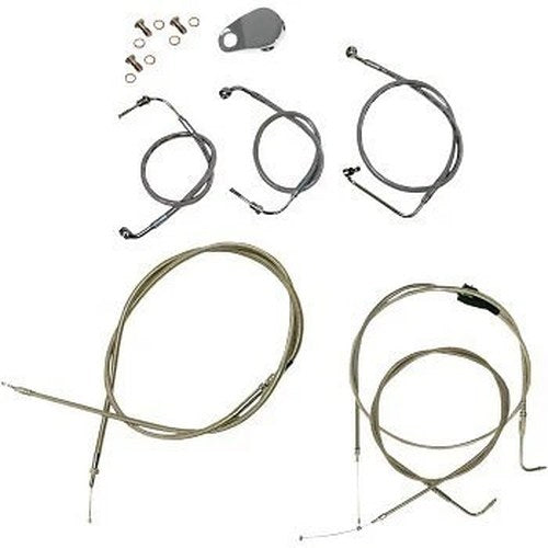 LA Choppers LA-8006KT-16 Stainless Braided Handlebar Cable/Brake Line Kit