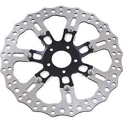 Arlen Ness 14" Front Black 7 Valve Floating Brake Rotor for Ness 6-Piston