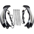 Ciro 45251 Black Fang Headlight Bezel with LED Lights for 15-23 Road Glide