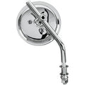 Drag Specialties Chrome 3" Round Mirror Sold Each - Adjustable Stem for Harley