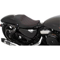 Drag 3/4 Double Diamond Red Stitch Seat Smooth for Harley Sportster 04-20