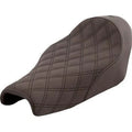 Saddlemen Renegade Lattice Stitch Solo Seat Brown for 04-21 XL w/ 3.3 Gal Tank