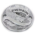 V-Twin 42-0106 Live to Ride Eagle Chrome Timer Points Cover for Evo & Sportster