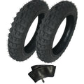Pair OF HD Tires + 1 Tube Straight Stem 2.50-10 2.50X10 For Yamaha Peewee 50 10"