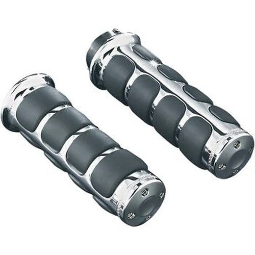 Kuryakyn 6240 Standard Iso Hand Grips Chrome for Honda Rebel 17-19 & Others