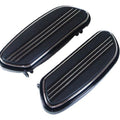 Black & Chrome Driver Floorboard Set for Harley Touring & Flst Softail 93-23