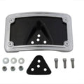 Chrome Curved License Plate Mount Laydown for Harley 3-Bolt Style