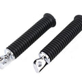 V-Twin Black Rubber Extended Foot Pegs Male Mount Harley Dyna Sportster Softail