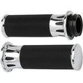 Arlen Ness 07-318 Fusion Chrome Deep Cut Hand Grips for Harley Tbw