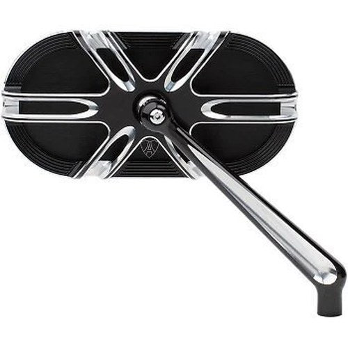 Arlen Ness Right Side Black Deep Cut Caged Series Mirror for Harley (SOLD Each)