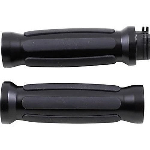 Drag Specialties 0630-2687 Matte Black Rail Hand Grips for 1" Harley Cable Op