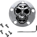 Drag Specialties 1902-0181 Chrome Skull Timer Points Cover for Harley Twin Cam