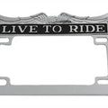 V-Twin 42-0062 Chrome "Live to Ride" 4" x 7" License Plate Frame for Motorcycles