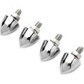 V-Twin 37-1100 Chrome License Plate Frame Krommet Set 4-Pack