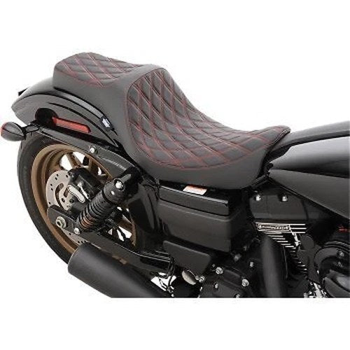 Drag specialties 0803-0604 Predator Iii Seat Red Double Diamond Stitch