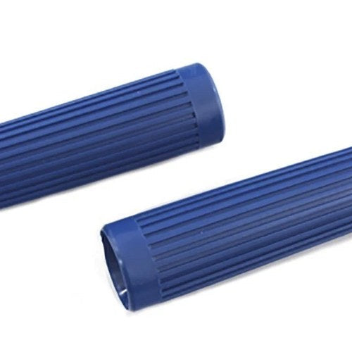 V-Twin 28-0168 Blue Replica Rib Style Hand Grip Set