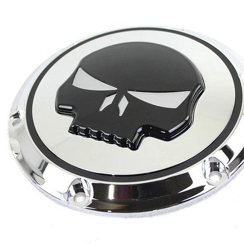 V-Twin 42-0265 Chrome 6 Hole Skull Derby Cover for Sportster 04-22