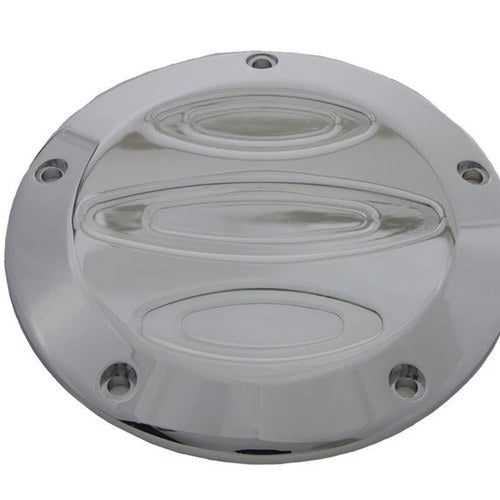 V-Twin 42-1091 Chrome Contour 5-Hole Derby Cover for Twin Cam