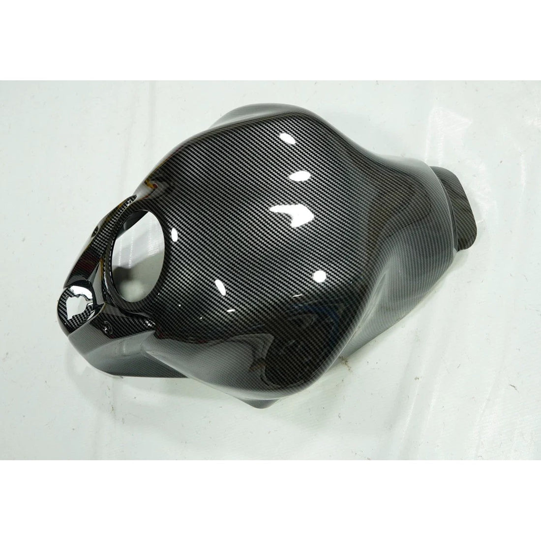 For Kawasaki Ninja 650 2017-2025 Black Carbon Fiber Fuel Gas Tank Cover Fairing