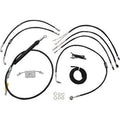 LA Choppers LA-8157KT2-13B Black Vinyl Braided Handlebar Cable/Brake Line Kit