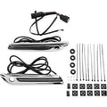 Ciro 40070 Chrome Light Smoke Lens LED Saddlebag Hinge Covers for 14-21 Touring