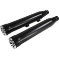 Cobra 6081RB Black Rpt 3" Slip-On Mufflers for 14-22 Sportster