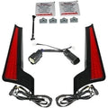 Custom Dynamics Black Red Lens Fascia LED Panels for 10-13 Street Glide