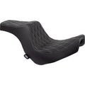 Drag Specialties 0802-1493 Predator Iii Seat Silver Diamond Stitch for Flsb Fxlr
