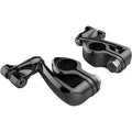 Ciro 4" Extended Black Engine Guard Highway peg Hingless Mounting Clamp Kit