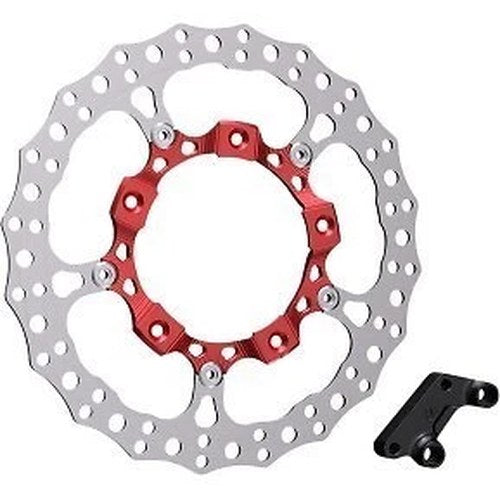 Arlen Ness 300-007 Red Front Right Big Brake 14" Full Floating Brake Rotor Kit