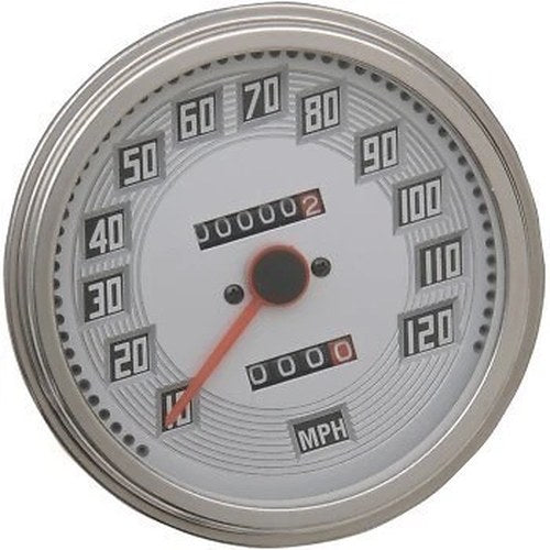 Drag Specialties DS-243893 White 5" FL-Style 2:1 Speedometer