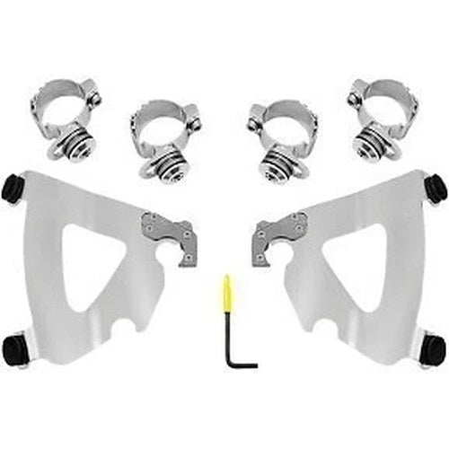 Memphis Shades MEK2038 Polished Road Warrior Trigger-Lock Mount Kit for Fxd & XL