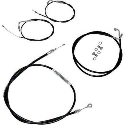 LA Choppers LA-8210KT-16B Black Vinyl Braided Handlebar Cable/Brake Line Kit