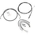 LA Choppers LA-8153KT2-13B Black Vinyl Braided Handlebar Cable/Brake Kit 12-14"